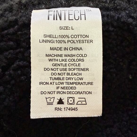 Fintech Men Heavy Duty Canvas Vest Size L Sherpa Lined Gorpcore Utility Workwear - Picture 6 of 6